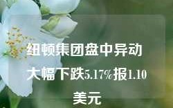 纽顿集团盘中异动 大幅下跌5.17%报1.10美元