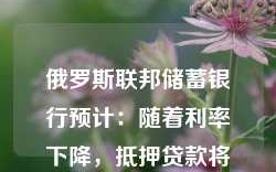 俄罗斯联邦储蓄银行预计：随着利率下降，抵押贷款将大幅下降