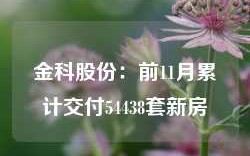 金科股份：前11月累计交付54438套新房