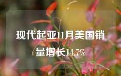 现代起亚11月美国销量增长14.7%