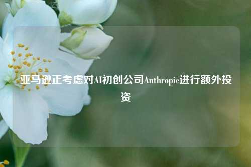 亚马逊正考虑对AI初创公司Anthropic进行额外投资