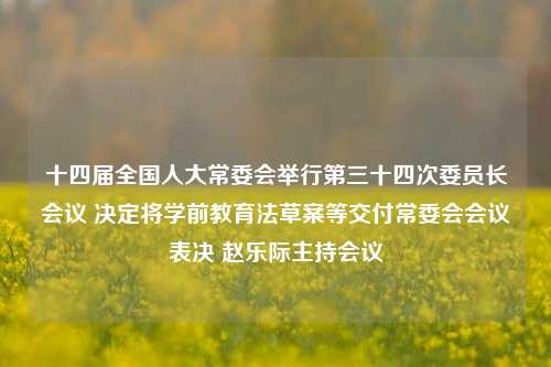 十四届全国人大常委会举行第三十四次委员长会议 决定将学前教育法草案等交付常委会会议表决 赵乐际主持会议